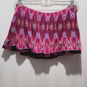 Title nine swim skirt purple ikat print medium